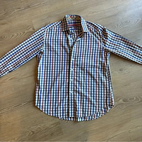 Robert Graham Modern Americana Men’s button down shirt size medium plaid - Picture 4 of 16